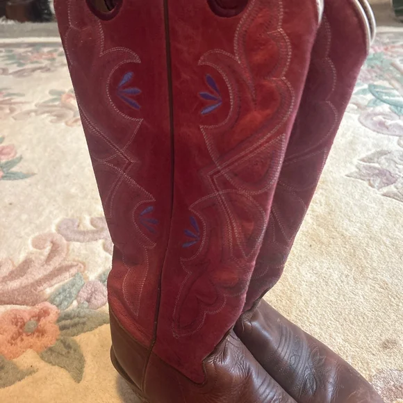 TONY LAMA 3R BUCKAROO KNEE HIGH COWGIRL BOOTS size 8.5 - Picture 2 of 4